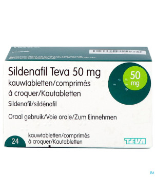 Sildenafil teva  50mg comp a croquer 24x  50mg