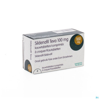 Sildenafil teva 100mg comp a croquer  4x 100mg