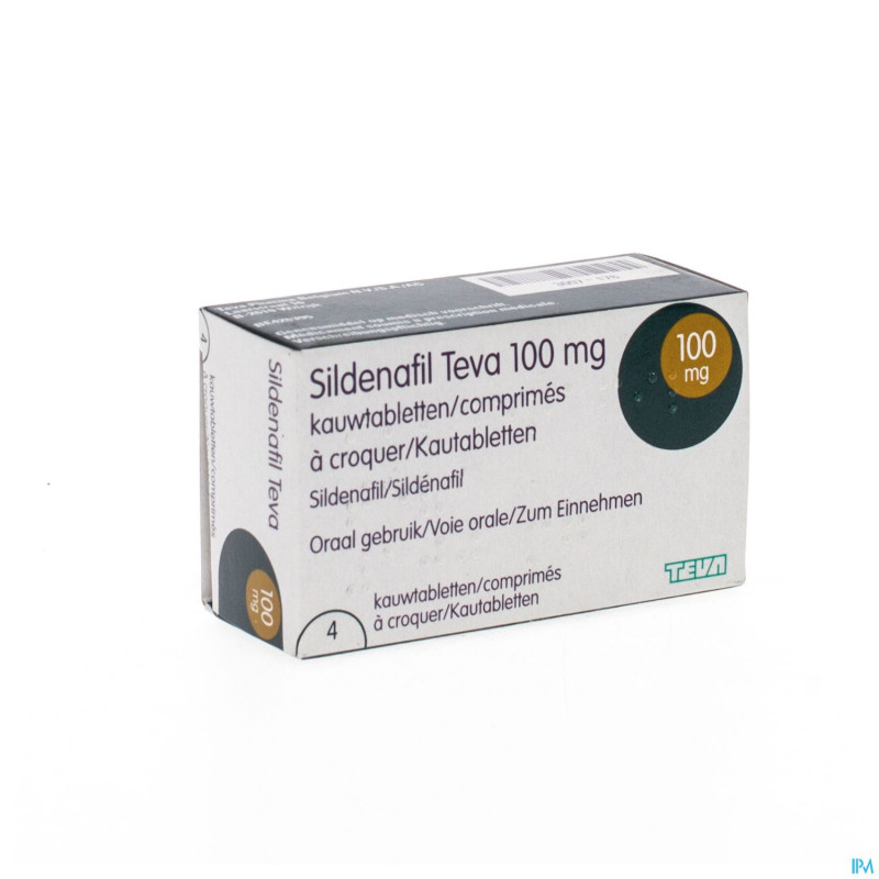 Sildenafil teva 100mg comp a croquer  4x 100mg
