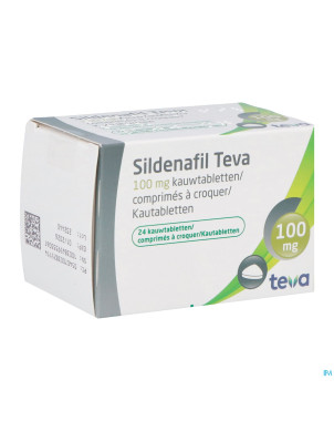 Sildenafil teva 100mg comp a croquer 24x 100mg