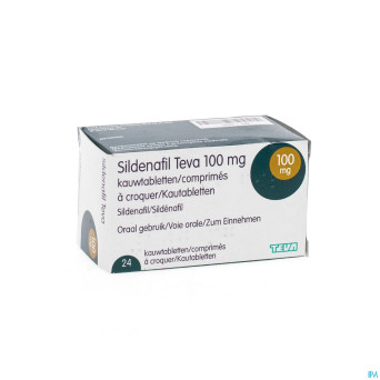 Sildenafil teva 100mg comp a croquer 24x 100mg