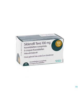 Sildenafil teva 100mg comp a croquer 24x 100mg