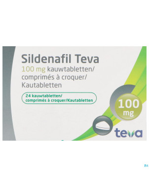 Sildenafil teva 100mg comp a croquer 24x 100mg
