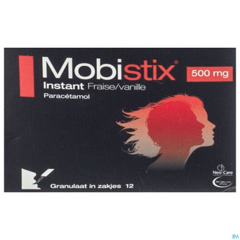 Mobistix instant fraise vanille 500mg gran sach 12