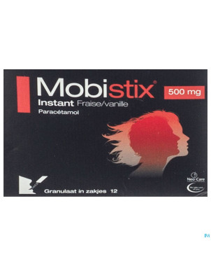 Mobistix instant fraise vanille 500mg gran sach 12