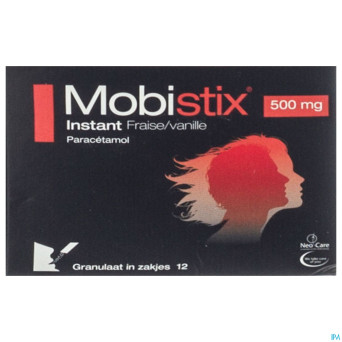 Mobistix instant fraise vanille 500mg gran sach 12