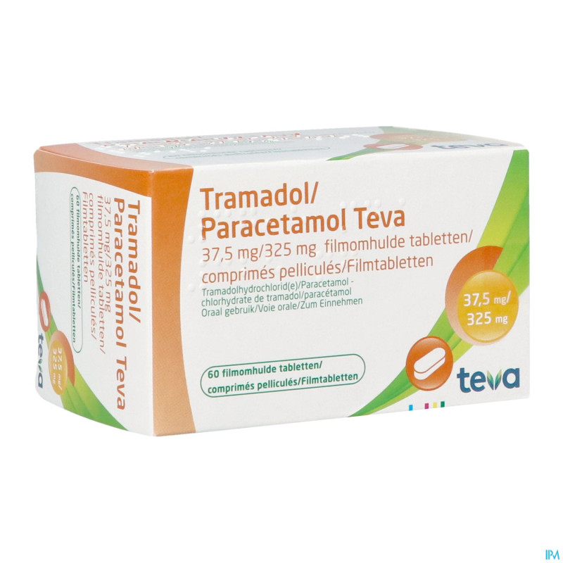 Tramadol paracetamol 37,5mg/325mg teva comp pel 60