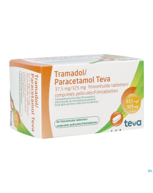 Tramadol paracetamol 37,5mg/325mg teva comp pel 60
