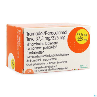 Tramadol paracetamol 37,5mg/325mg teva comp pel 60