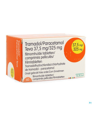Tramadol paracetamol 37,5mg/325mg teva comp pel 60
