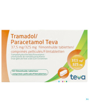 Tramadol paracetamol 37,5mg/325mg teva comp pel 60