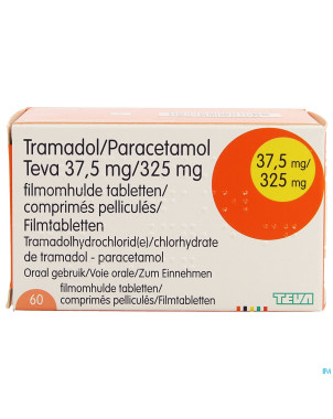 Tramadol paracetamol 37,5mg/325mg teva comp pel 60
