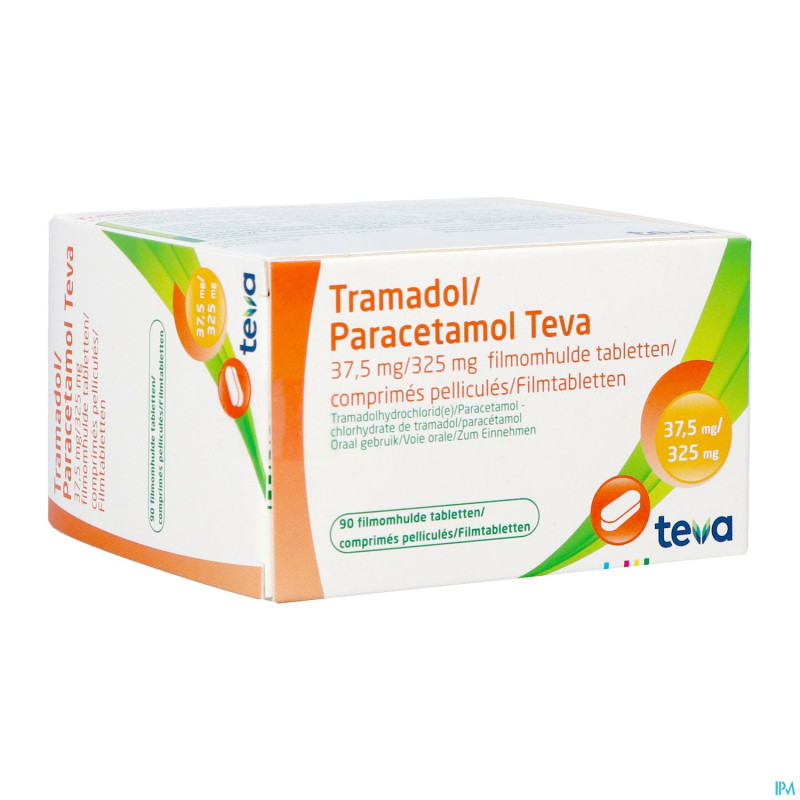 Tramadol paracetamol 37,5mg/325mg teva comp pel 90