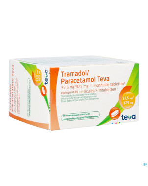 Tramadol paracetamol 37,5mg/325mg teva comp pel 90