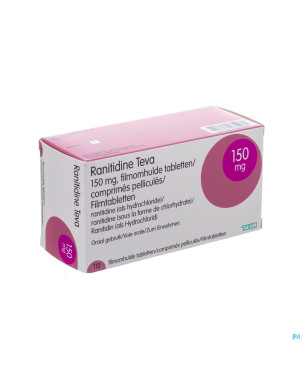 Ranitidine 150 mg teva comp pell 112 x 150 mg