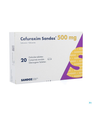 Cefuroxim sandoz 500mg comp pell 20