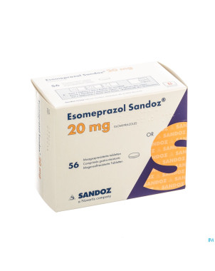 Esomeprazole sandoz 20mg comp gastro res 56