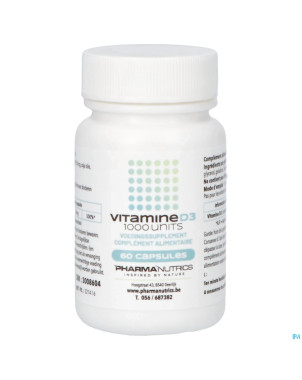 Vit d3 caps 60    pharmanutrics