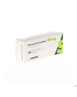 Paroxetine 20 mg sandoz c0mp pell 56 x 20 mg