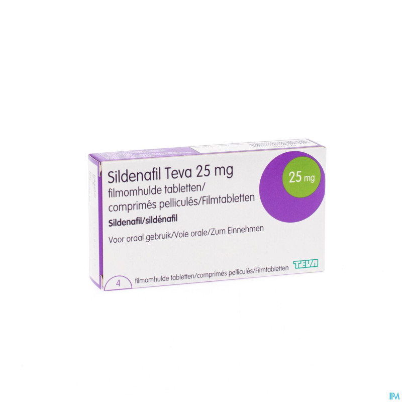 Sildenafil teva  25mg comp pell  4x 25mg