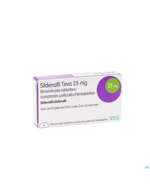 Sildenafil teva  25mg comp pell  4x 25mg