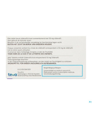 Sildenafil teva  50mg comp pell 4x 50mg