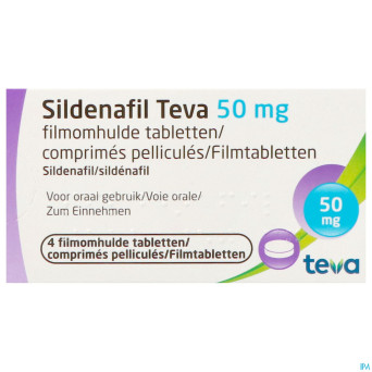 Sildenafil teva  50mg comp pell 4x 50mg
