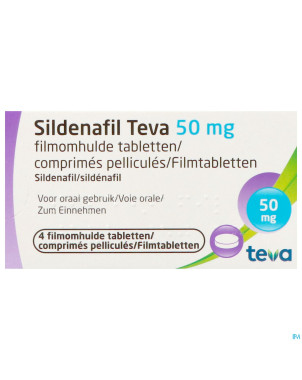 Sildenafil teva  50mg comp pell 4x 50mg