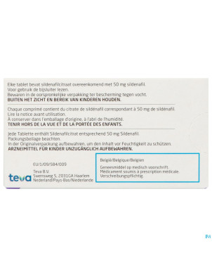Sildenafil teva  50mg comp pell 4x 50mg