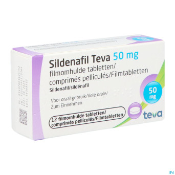 Sildenafil teva 50mg comp pell 12
