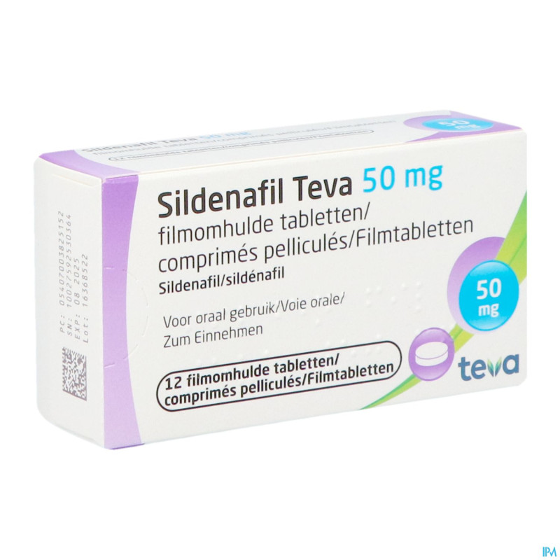 Sildenafil teva 50mg comp pell 12