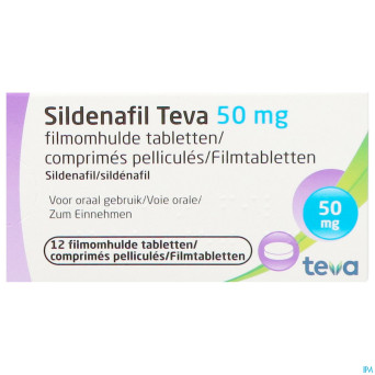 Sildenafil teva 50mg comp pell 12
