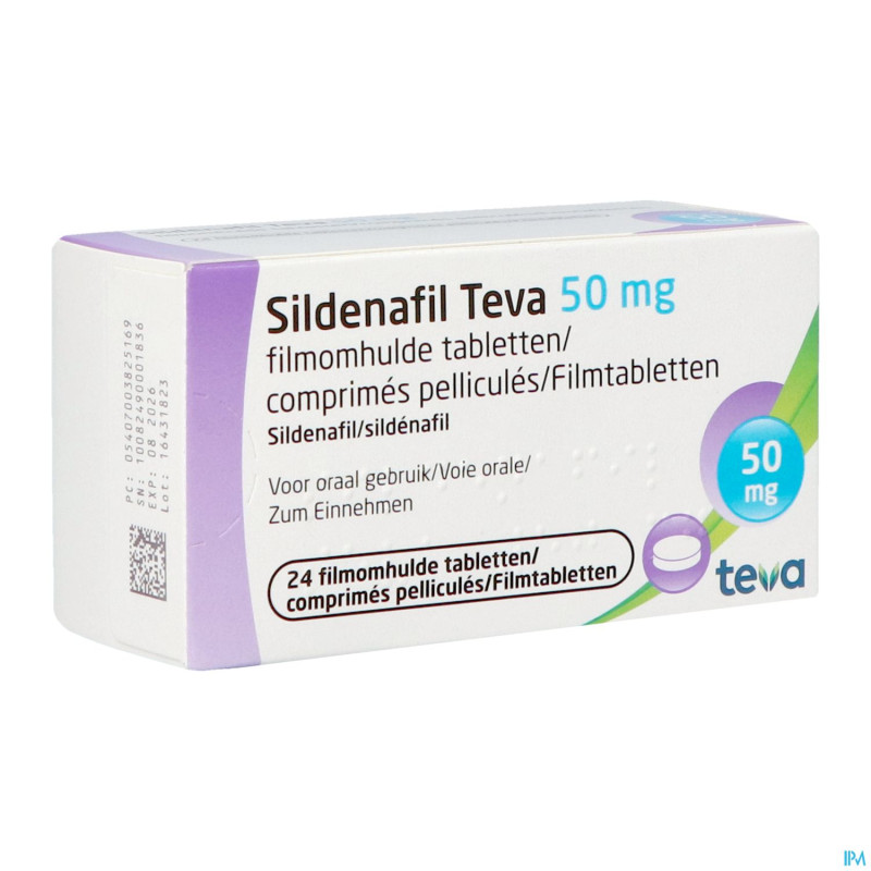 Sildenafil teva  50mg comp pell 24x  50mg