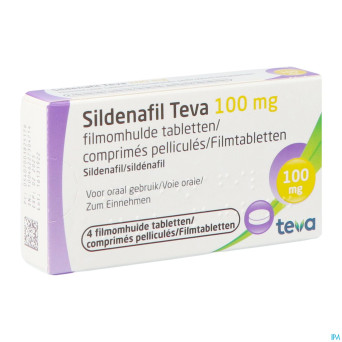 Sildenafil teva 100mg comp pell  4x 100mg