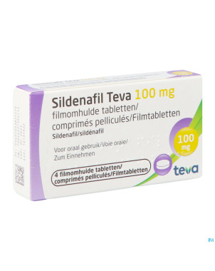 Sildenafil teva 100mg comp pell  4x 100mg