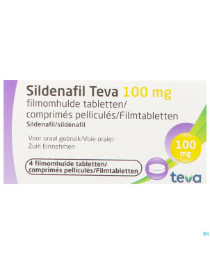 Sildenafil teva 100mg comp pell  4x 100mg