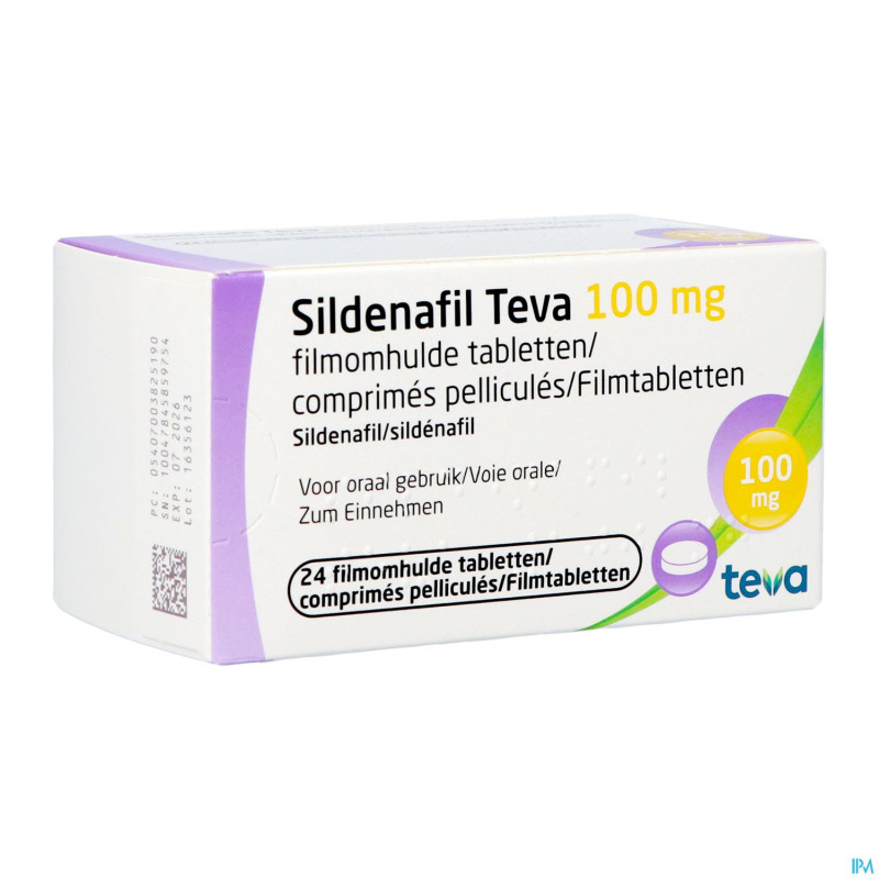 Sildenafil teva 100mg comp pell 24x 100mg