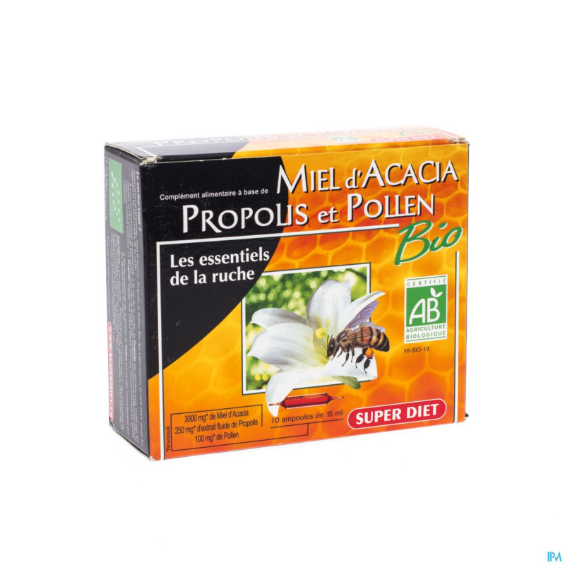 Super diet propolis pollen    amp 10x15ml
