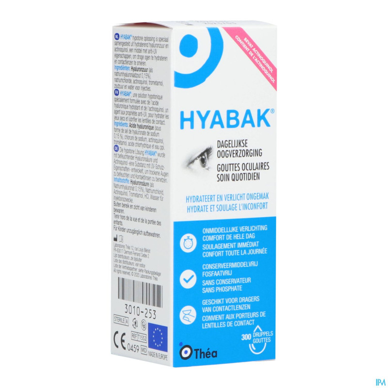Hyabak 0,15% collyre hyaluron  10ml