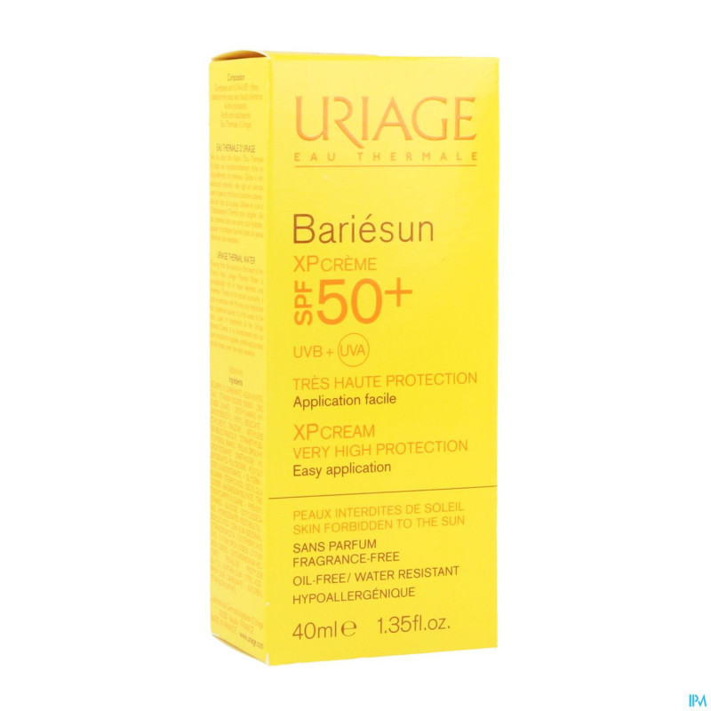 Uriage bariesun xp creme ip50+ n/parf    tube 40ml