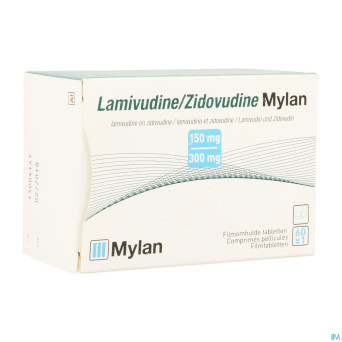Lamivudine/zidovudine viatris 150/300mg comp pel60