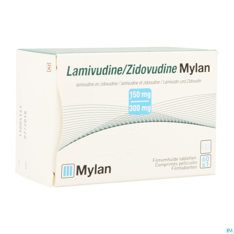 Lamivudine/zidovudine viatris 150/300mg comp pel60