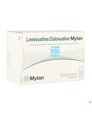 Lamivudine/zidovudine viatris 150/300mg comp pel60