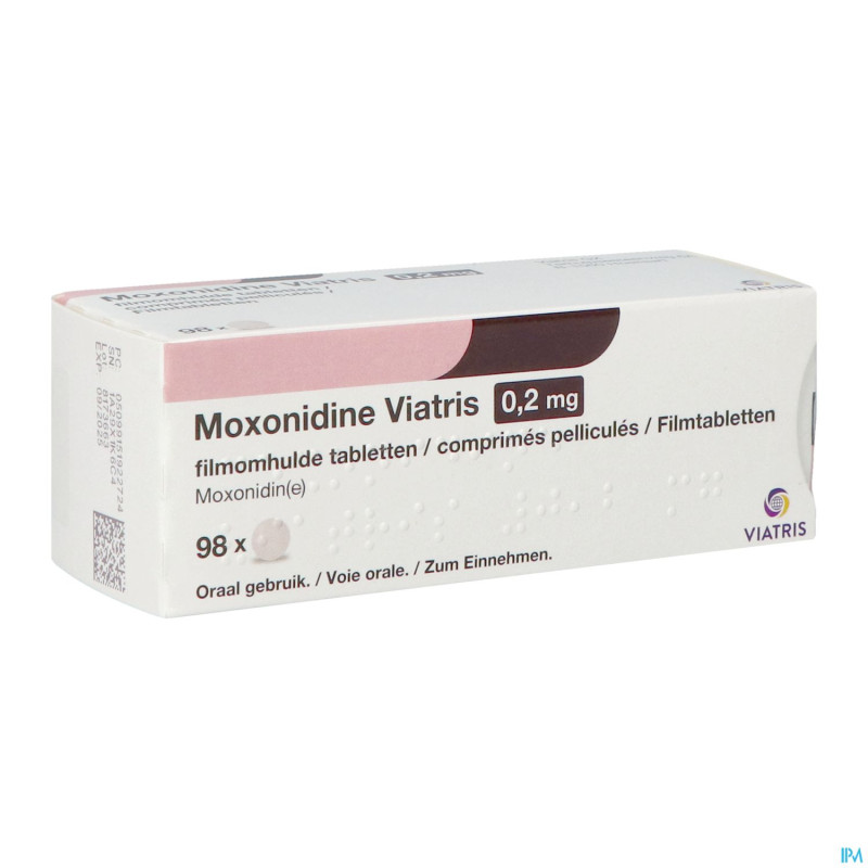 Moxonidine viatris 0,2mg comp pell 98