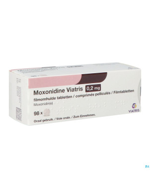 Moxonidine viatris 0,2mg comp pell 98