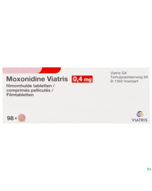 Moxonidine viatris 0,4mg comp pell 98
