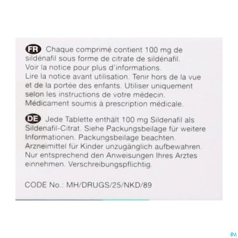 Sildenafil viatris 100mg comp pell 12