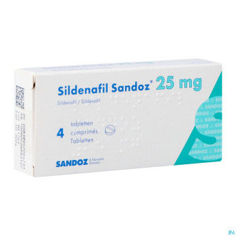 Sildenafil sandoz  25mg comp pell  4x 25mg