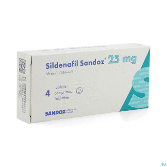 Sildenafil sandoz  25mg comp pell  4x 25mg