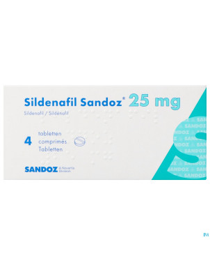 Sildenafil sandoz  25mg comp pell  4x 25mg